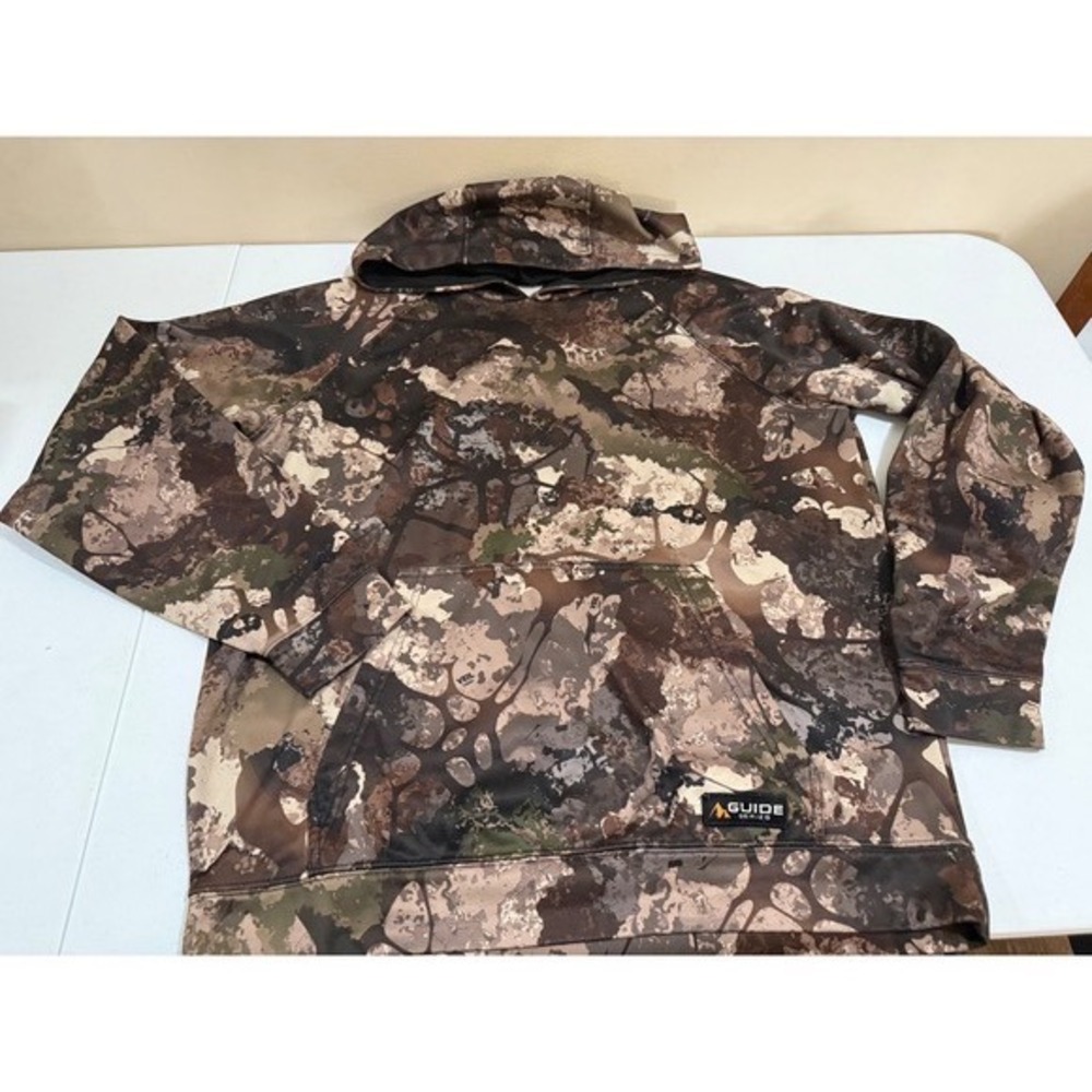 Guide Series Mens Veil Camo Performance Hoodie Hunting Sweatshirt Large